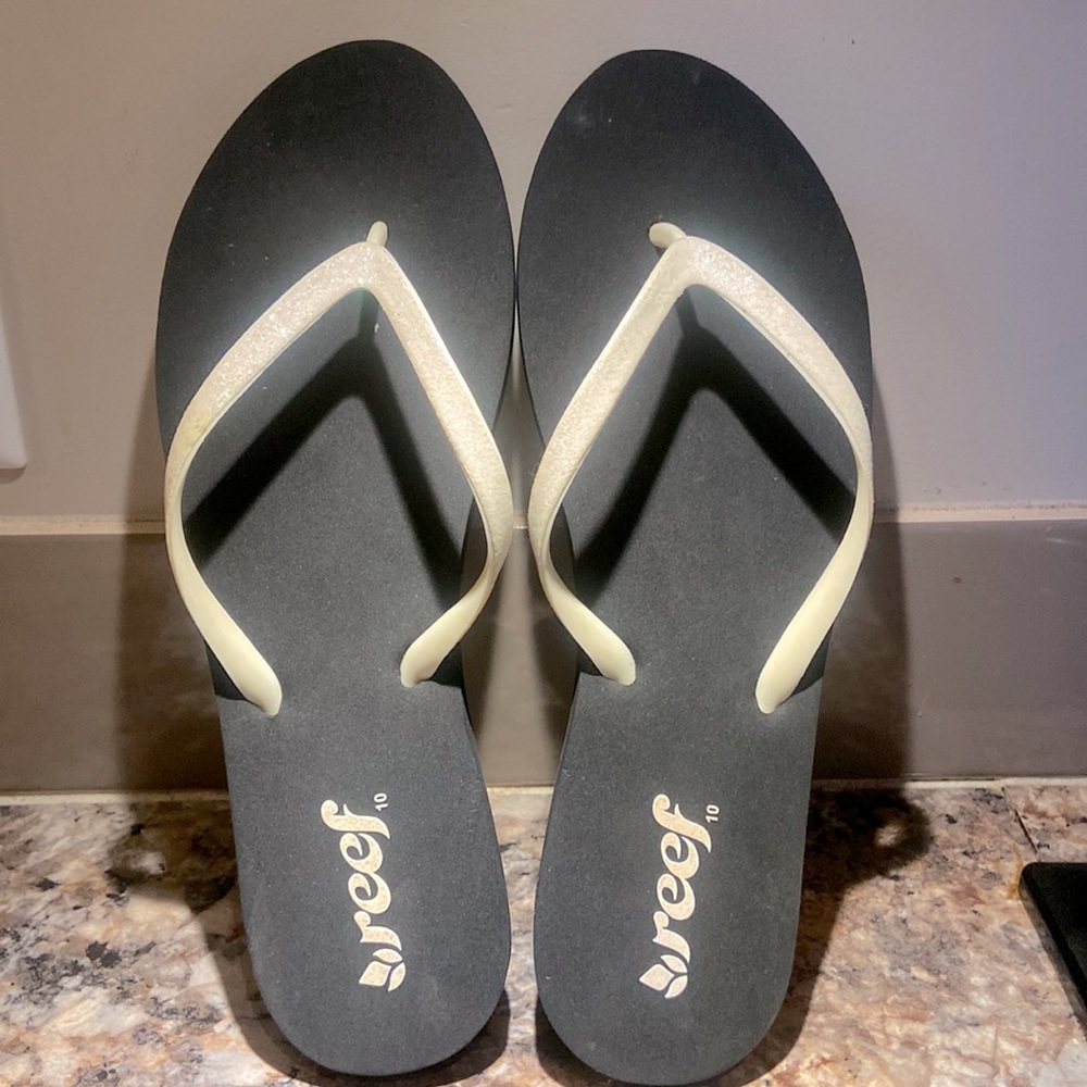 Reef sparkly flip flops
